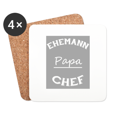 Geschenk für Ehemann Untersetzer - Ehemann Papa Chef T-Shirt bester Ehemann, Papa