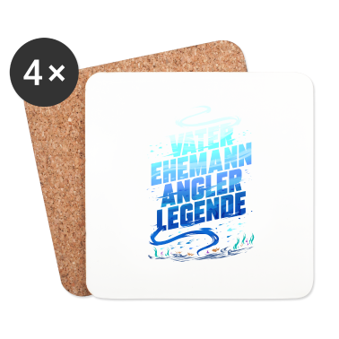 Geschenk für Ehemann Untersetzer - Vater Ehemann Angler Legende