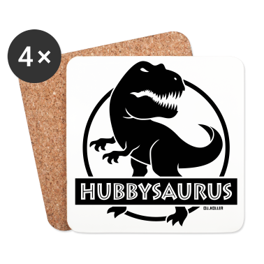 Geschenk für Ehemann Untersetzer - Hubbysaurus (Bester Ehemann / POS)