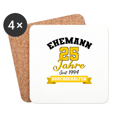 Geschenk für Ehemann Untersetzer - Silberhochzeit Hochzeitstag Ehemann Geschenk