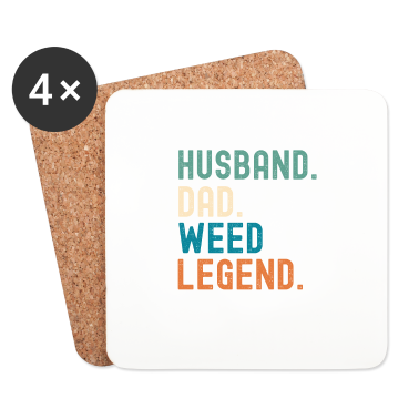 Geschenk für Ehemann Untersetzer - Ehemann Vater Unkraut Legende Vatertag