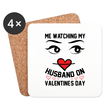 Geschenk für Ehemann Untersetzer - Ich schaue auf meinen Ehemann am Valentinstag