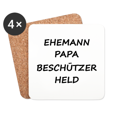 Geschenk für Ehemann Untersetzer - Ehemann Papa Beschützer Held