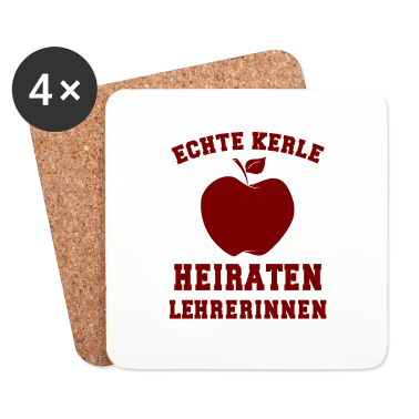 Geschenk für Ehemann Untersetzer - Echte Kerle heiraten Lehrerinnen Design für