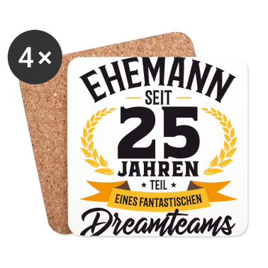Geschenk für Ehemann Untersetzer - Silberhochzeit, silberne Hochzeit