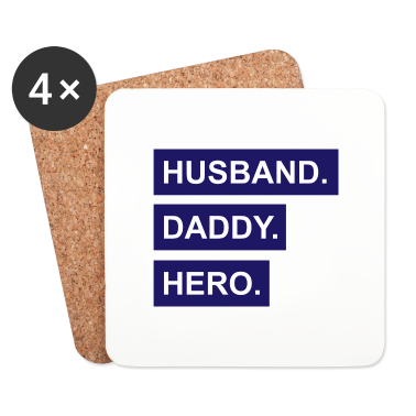 Geschenk für Ehemann Untersetzer - Ehemann, Vater, Held