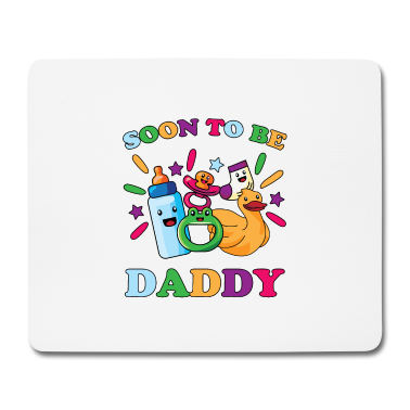 Geschenk für Ehemann Mousepad - Baby Vater Schwangerschaft Spruch Papa Geschenk