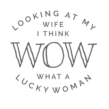 Motiv Frau Lucky Woman Geschenk für Ehemann Vater von