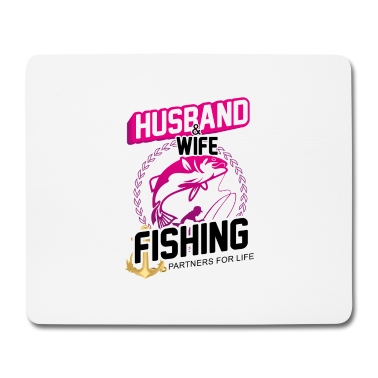 Geschenk für Ehemann Mousepad - Ehemann Ehefrau Fischereipartner für das Leben