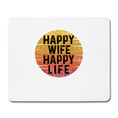 Geschenk für Ehemann Mousepad - Geschenk Für Gute Ehemänner Vintage Happy Life Hap