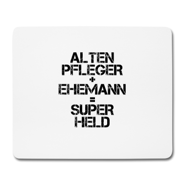 Geschenk für Ehemann Mousepad - Altenpfleger Ehemann Superheld Geschenk