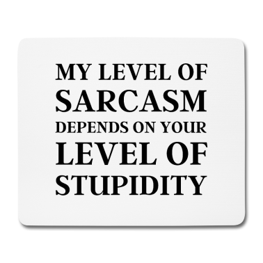 Geschenk für Ehemann Mousepad - Mein Grad an Sarkasmus, lustiges Geschenk für Ehemann oder Vater