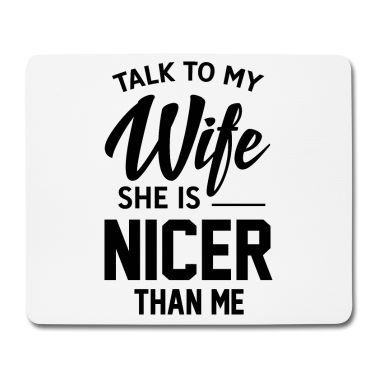 Geschenk für Ehemann Mousepad - Sprich mit meiner Frau Lustiger Ehemann Spruch