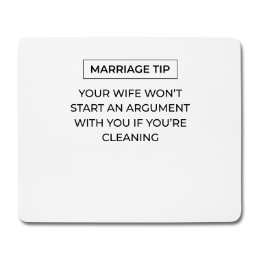 Geschenk für Ehemann Mousepad - Reinigung lustiges Sprichwort Hausfrau Ehemann Witz Geschenk