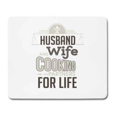 Geschenk für Ehemann Mousepad - Ehe Ehemann und Ehefrau Kochpartner für