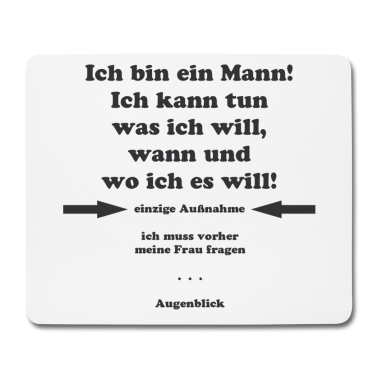Geschenk für Ehemann Mousepad - Echter Mann! Geschenk für den Ehemann