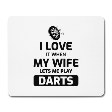Geschenk für Ehemann Mousepad - Darts Spieler Bullseye Ziel Schießen Ehemann