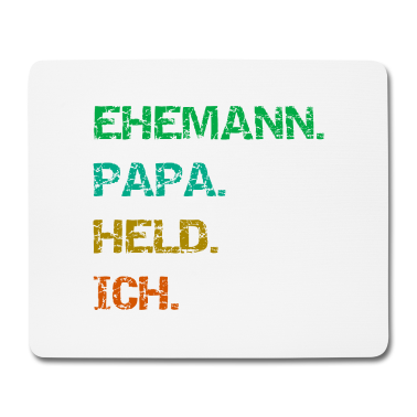 Geschenk für Ehemann Mousepad - Ehemann Papa Held Ich