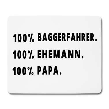 Geschenk für Ehemann Mousepad - Baggerfahrer , Ehemann , Papa.