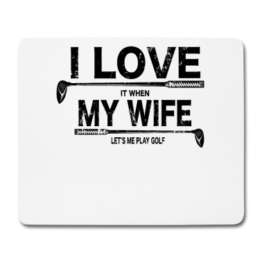 Geschenk für Ehemann Mousepad - Golf Spruch Ehemänner Golfspieler Joke Geschenk