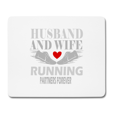 Geschenk für Ehemann Mousepad - Ehemann und Ehefrau laufen Partner für immer