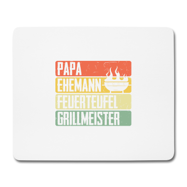 Geschenk für Ehemann Mousepad - Papa Ehemann Feuerteufel Grillmeister Für Griller