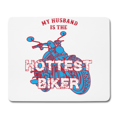 Geschenk für Ehemann Mousepad - Mein Ehemann ist der heisseste Biker
