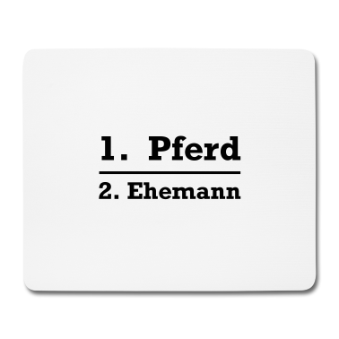Geschenk für Ehemann Mousepad - Pferd vor Ehemann