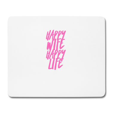 Geschenk für Ehemann Mousepad - Happy Wife Happy Life Geschenk für gute Ehemänner