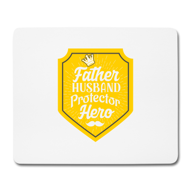 Geschenk für Ehemann Mousepad - Vater, Ehemann, Beschützer, Held