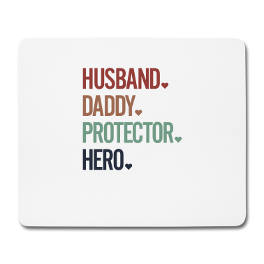 Geschenk für Ehemann Mousepad - Ehemann Papa Beschützer Held