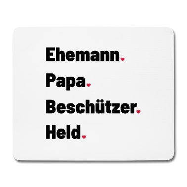 Geschenk für Ehemann Mousepad - Ehemann Papa Beschützer Held