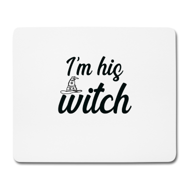Geschenk für Ehemann Mousepad - Ich bin seine Hexe, Frau Ehemann Halloween