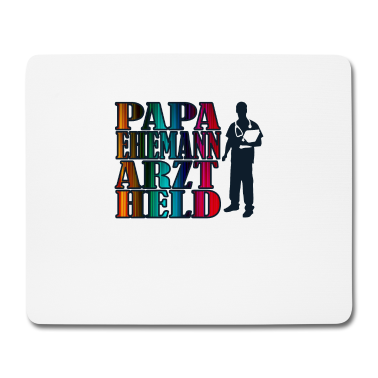 Geschenk für Ehemann Mousepad - PAPA EHEMANN ARZT HELD