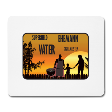 Geschenk für Ehemann Mousepad - Superheld Ehemann Vater Grillmester