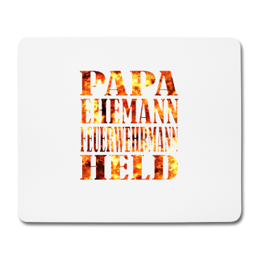 Geschenk für Ehemann Mousepad - PAPA EHEMANN FEUERWEHRMANN HELD