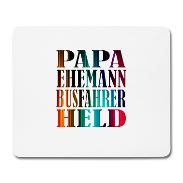 Geschenk für Ehemann Mousepad - PAPA EHEMANN BUSAHRER HELD