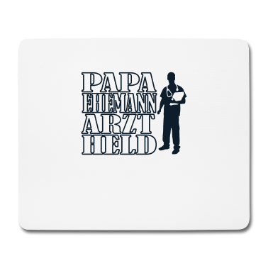 Geschenk für Ehemann Mousepad - PAPA EHEMANN ARZT HELD