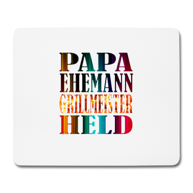 Geschenk für Ehemann Mousepad - PAPA EHEMANN GRILLMEISTER HELD