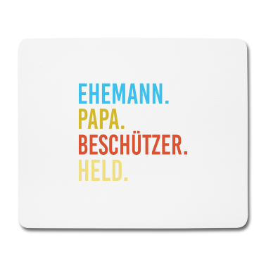 Geschenk für Ehemann Mousepad - Ehemann Papa Beschützer Held