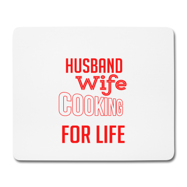 Geschenk für Ehemann Mousepad - Ehemann Frau Kochen Partner für das Leben Familie