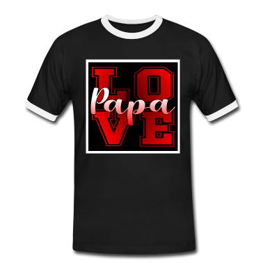 Geburtstagsgeschenk Vater T-Shirt - PAPA LOVE VATERTAG GEBURTSTAGSGESCHENKE VATER