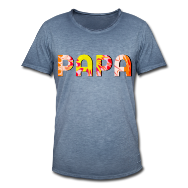 Geburtstagsgeschenk Vater T-Shirt - PAPA VATER GEBURTSTAGSGESCHENKE VATERTAG BATIK