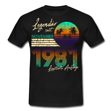 Geburtstagsgeschenk Vater T-Shirt - 40. Geburtstag Vintage Legendär November 1981
