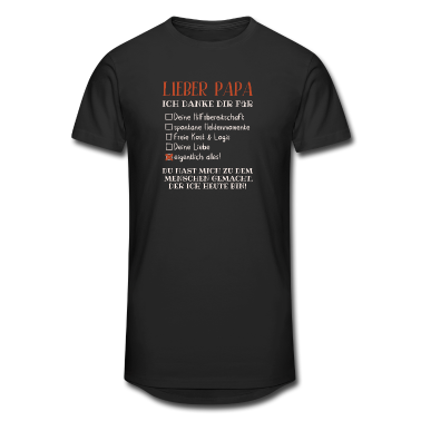 Geburtstagsgeschenk Vater T-Shirt - Lieber Papa ich danke dir Vatertag Vater der beste