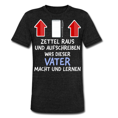 Geburtstagsgeschenk Vater T-Shirt - Spruch Zettel Raus lustig Vater Tag Papa Geburt