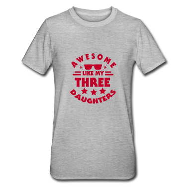 Geburtstagsgeschenk Vater T-Shirt - Awesome like my three daughters Vater, Papa,