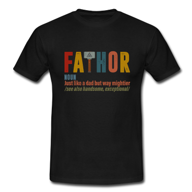 Geburtstagsgeschenk Vater T-Shirt - Vater - wie ein Vater, aber viel mächtiger