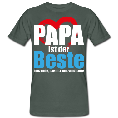 Geburtstagsgeschenk Vater T-Shirt - Bester PAPa Vatertag PAPAtag Spruch Lustig Herz