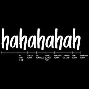 Motiv Hahaha Maßstab Geschenk